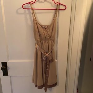 Champagne Colored Mini Dress